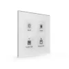 MDT BE-GTT4W.01 pulsante in vetro Plus 4 canali bianco con sensore di temperatura