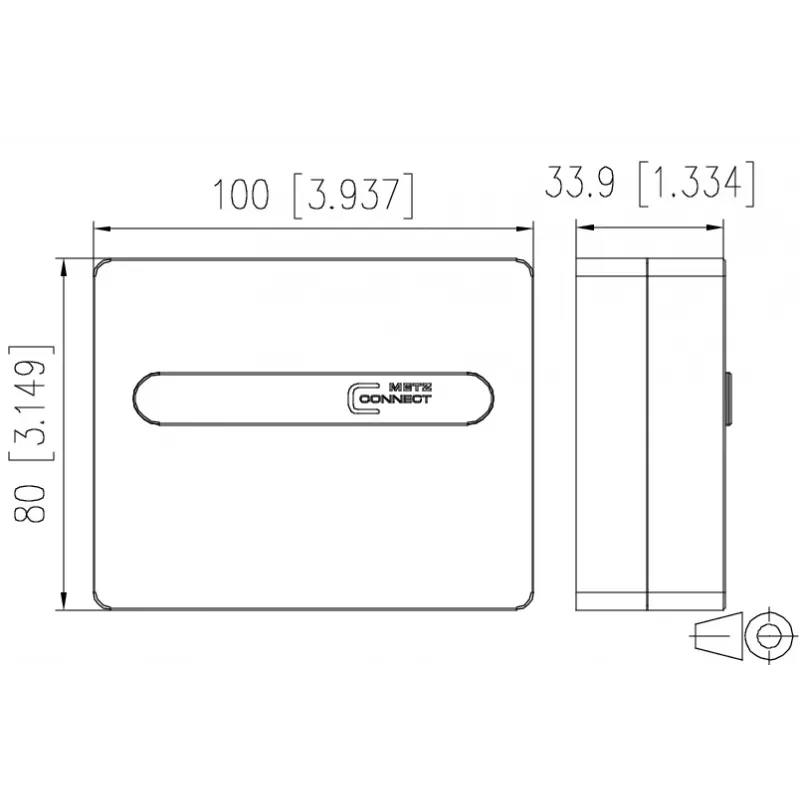 METZ BTR NETCOM OpDAT ADT piastra adattatore vuota per 4x SC simplex / 2x LC duplex, bianco puro 1501100000HC