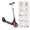 MUUWMI AU 565 monopattino in alluminio, rosso, ruote da 205 mm