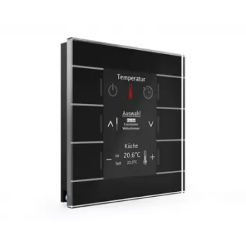 MDT BE-GBZS.01S KNX pannello di controllo smart in vetro con display a colori, nero