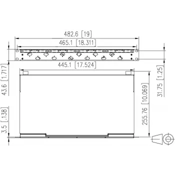 METZ mecatech VIK patch panel in fibra ottica 12xLC-D OS2 1504507412-F