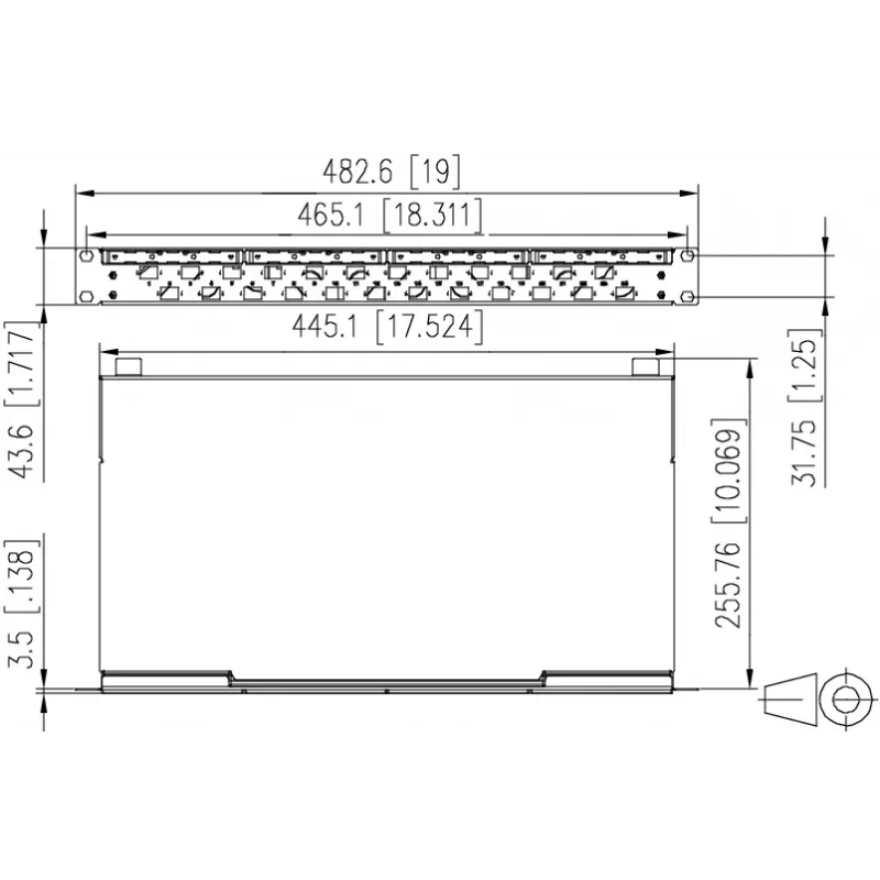 Metz mecatech VIK patch panel in fibra ottica 24 porte LC-Duplex OM4, 1U, 19 pollici, grigio chiaro 1504507524-E