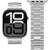VONMÄHLEN Link cinturino 2 per Apple Watch 40/41/42mm, acciaio inox, argento