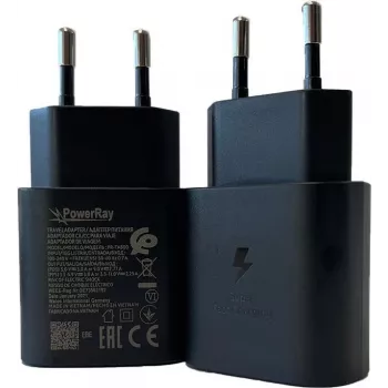 PowerRay PR-TA800EBE caricabatterie da parete USB-C PD 18W, EU 2 pin, nero, bulk