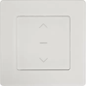 PowerRay PR-SCS-01 interruttore smart per tapparelle WiFi touch, cornice in vetro bianco