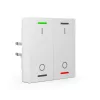 MDT BE-TAL55T2.B1 KNX tasto sensore 2 canali con retroilluminazione RGBW e sensore di temperatura, bianco puro lucido