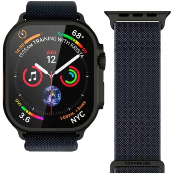 VONMÄHLEN Classic Nylon Loop 44, 45, 46, 49mm taglia unica, Navy Black