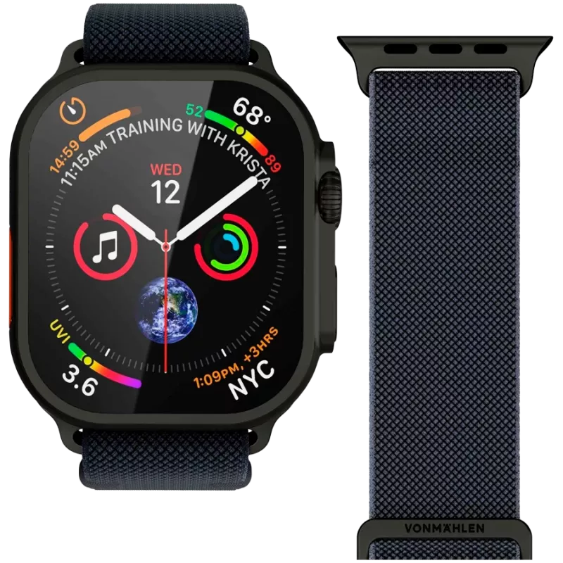 VONMÄHLEN Classic Nylon Loop 44, 45, 46, 49mm taglia unica, Navy Black