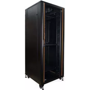 IT-BUDGET armadio server 19 pollici SRK 42U 800x1000 mm porta in vetro/acciaio canaline flatpack nero