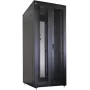 IT-BUDGET kit completo rack server 19 pollici SRK 42U 800x1000 mm doppie porte perforate anteriore e posteriore 4 ventilatori attivi PDU ripiani preassemblato nero 99ITB19SRK42810DTSM