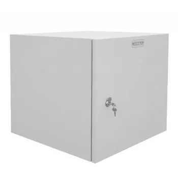 IT-BUDGET armadio di rete a parete 19 pollici Easy - porta in acciaio - 12U - L 600 x P 600 mm - lamiera d'acciaio - grigio chiaro (90RR19CWV1266MG)