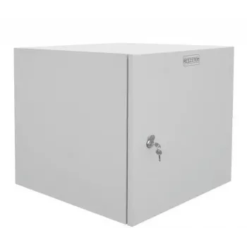 IT-BUDGET armadio di rete a parete 19 pollici Easy - porta in acciaio - 12U - L 600 x P 600 mm - lamiera d'acciaio - grigio chiaro (90RR19CWV1266MG)