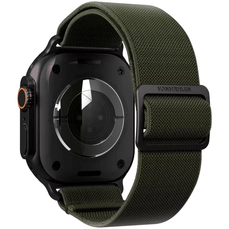 VONMÄHLEN Classic Nylon Loop 40, 41, 42mm taglia unica, Olive Black