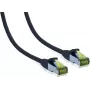 IT-BUDGET cavo patch premium in rame massiccio Cat.6A con cavo grezzo Cat.7, 600 MHz, halogen-free, PoE+, 10 Gbit, nero, 3 m 90ITB6A7PK3S