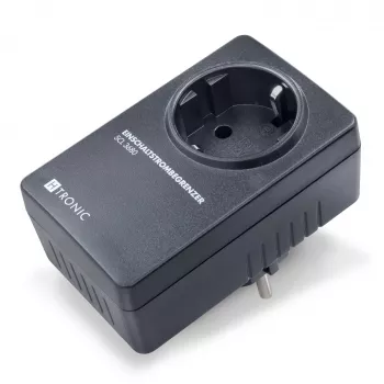 H-Tronic 1114730 limitatore di corrente di spunto SCL 3680 IP20, 16 A, 3680 W, adattatore spina Schuko, nero