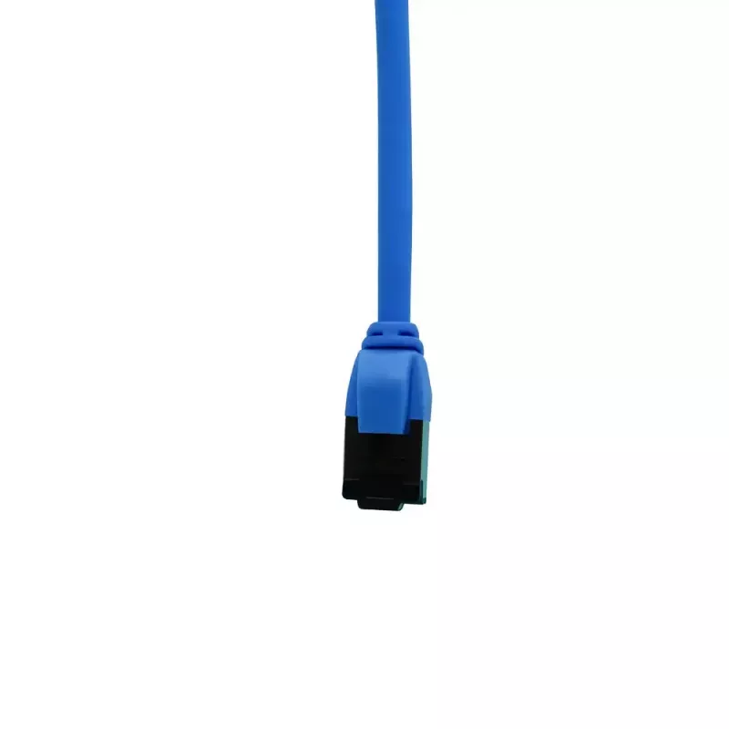IT-BUDGET Cavo patch Ethernet slim Cat.8.1, S/FTP, 40Gbps, 2000MHz, LSZH, PoE+, blu, 0,5m 90ITBSLIM81PK050B