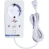 M-E MODERN-ELECTRONICS ME WA-5 Rilevatore di acqua con presa integrata, 230V, cavo sensore 2m, allarme acustico >85dB, LED rosso, commutazione presa Schuko 16A