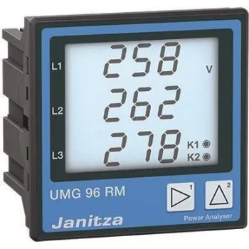 Janitza UMG 96RM analizzatore di power quality, 90-277V AC/DC, montaggio su quadro, RS485 Modbus 5222061