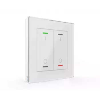 MDT BE-GTL2TW.B1 Glastaster II Light 2-fach RGBW con sensore di temperatura bianco