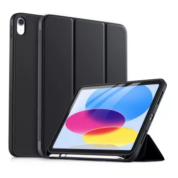 DIGISTOR HK drivego custodia per iPad 11ª generazione A16 2025 / 10ª generazione 2022 (11/10,9 pollici) con porta penna, supporto pieghevole in tre posizioni, Auto Sleep/Wake, cover TPU flessibile per iPad 10ª gen/11ª gen, nero