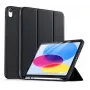 DIGISTOR HK drivego custodia per iPad 11ª generazione A16 2025 / 10ª generazione 2022 (11/10,9 pollici) con porta penna, supporto pieghevole in tre posizioni, Auto Sleep/Wake, cover TPU flessibile per iPad 10ª gen/11ª gen, nero
