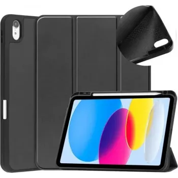 DIGISTOR HK drivego custodia per iPad 11ª generazione A16 2025 / 10ª generazione 2022 (11/10,9 pollici) con porta penna, supporto pieghevole in tre posizioni, Auto Sleep/Wake, cover TPU flessibile per iPad 10ª gen/11ª gen, nero