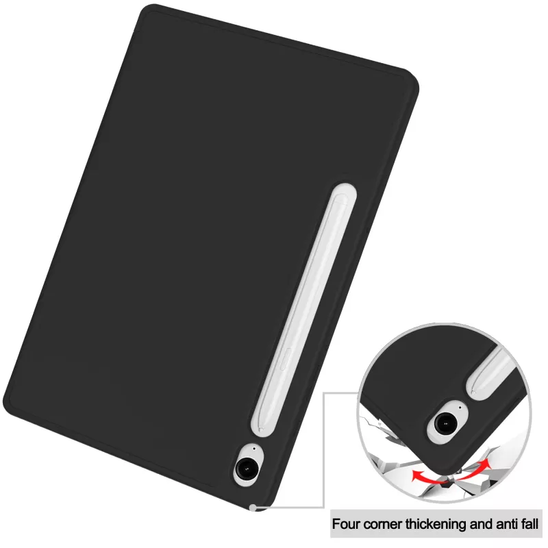 MRDISC Flip Cover per Samsung Galaxy Tab S10+ 5G, nero TPU MG-FLIPSGTSGB9SW