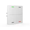 MDT BE-TAL63T4.01 KNX sensore a vetro 4-fach con LED di stato RGBW, sensori di temperatura, prossimità e luminosità, Studio bianco lucido