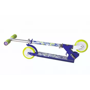 MUUWMI KiddyScooter Racing monopattino a 3 ruote, blu