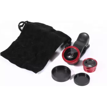 CYOO CY121416 set obiettivi 2-in-1 per smartphone - obiettivo fisheye 180° e macro con clip universale
