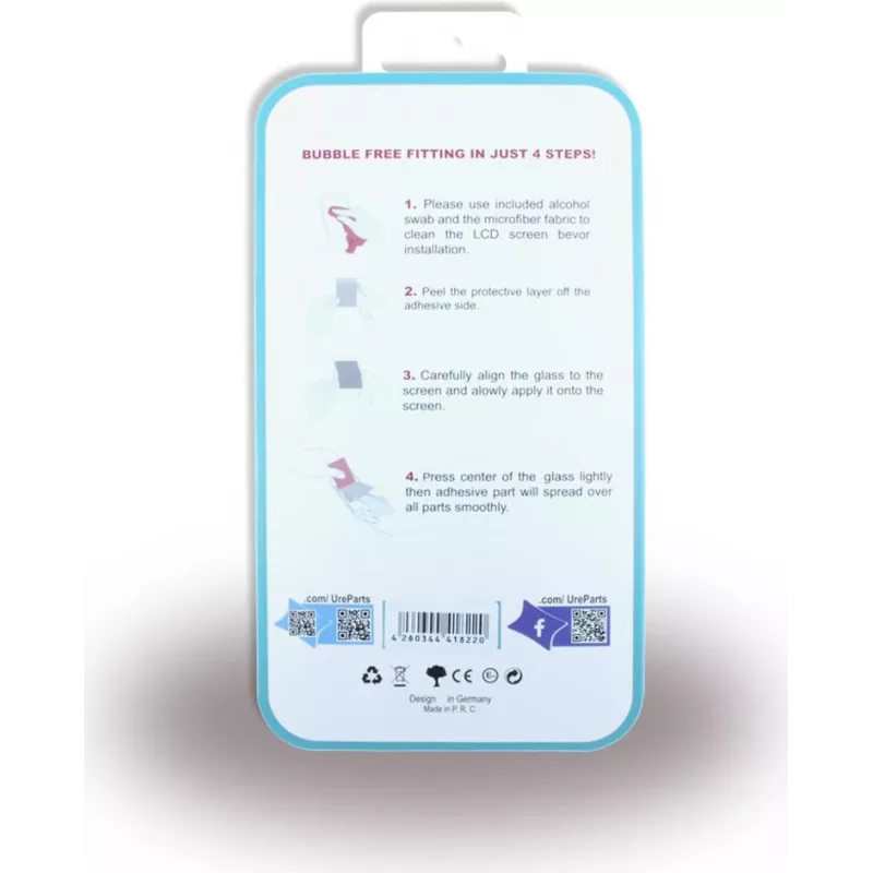 UreParts Premium pellicola protettiva in vetro temperato per Apple iPhone X / XS / 11 Pro (160490)