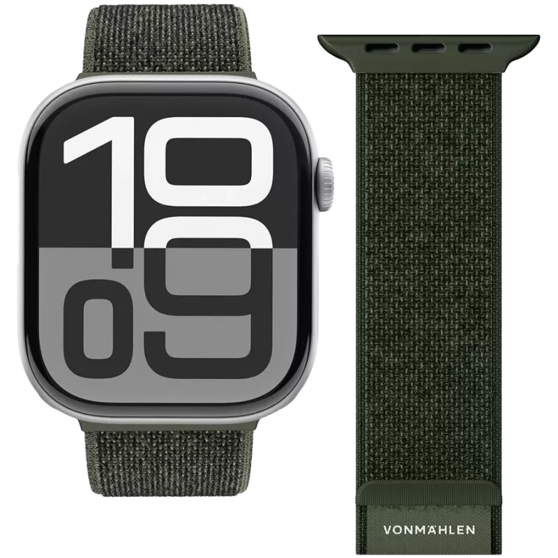 VONMÄHLEN Fitness Loop 2 40, 41, 42mm taglia unica, oliva