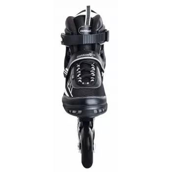 MUUWMI AU 442 pattini inline, taglia EU 42, nero/bianco, cuscinetti ABEC 7, ruote 80mm, telaio in alluminio