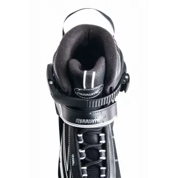 MUUWMI AU 442 pattini inline, taglia EU 42, nero/bianco, cuscinetti ABEC 7, ruote 80mm, telaio in alluminio