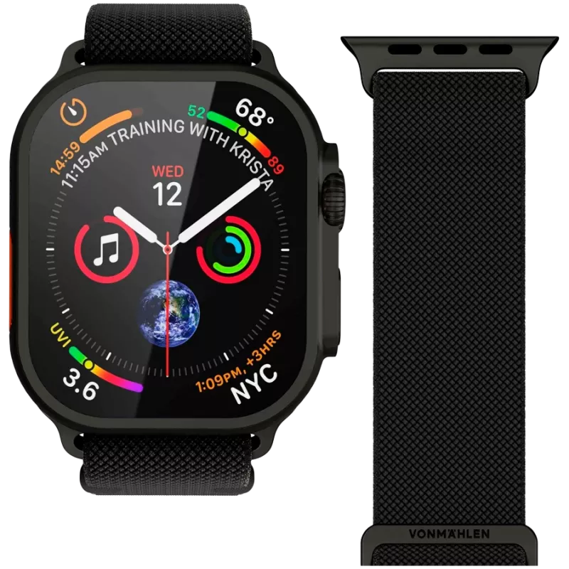 VONMÄHLEN Classic Nylon Loop 40, 41, 42mm taglia unica tutti, nero