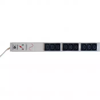 Liebernetz PDU rack 9 vie C13 con protezione da sovratensione e filtro EMI/RFI, grigio chiaro 90LNSDL9C13NF