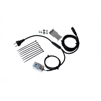 IT-BUDGET kit di montaggio ventola con termostato, supporto, cavo e materiale di montaggio - regolabile 0-60°C (90ITBTKD180603KTH)