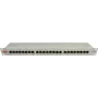 IT-BUDGET patch panel 19 inch business Cat.6A schermato 24 porte 1U PoE+ con protezioni antipolvere, grigio chiaro 90ITBPP6ASSG