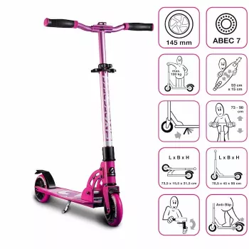 MUUWMI Six Degrees monopattino in alluminio 145 mm rosa