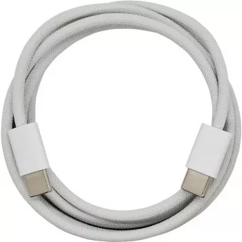 PowerRay cavo dati e ricarica USB-C a USB-C, 60W PD, treccia in nylon, 1 m, bianco, bulk 4260357351156