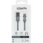 PowerRay cavo dati PR-DCUC020TGY, USB-A a USB-C, 0,2 m, tessuto grigio, blister