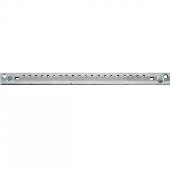 IT-BUDGET barra di equipotenzialità – ferro – lunghezza 380 mm – larghezza 30 mm – 2 connessioni a foro interne ed esterne – 20 fori M5 (90ITB1403EGS)