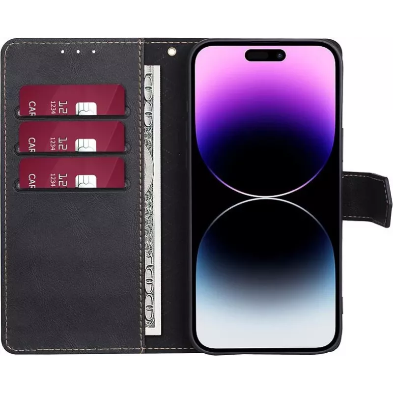 CYOO Premium BookCase custodia wallet per Apple iPhone 14 Pro Max – nero CY122794