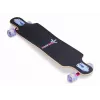 MUUWMI AU 560 longboard compact cruiser skateboard, cuscinetti ABEC 7, ruote LED luminose, acero canadese a 7 strati