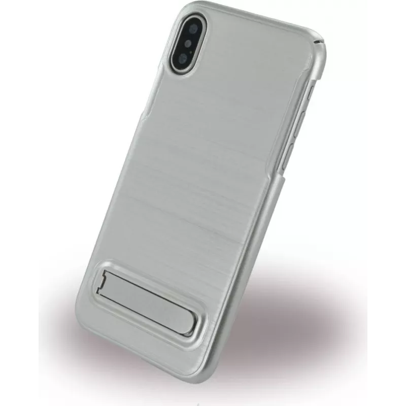 CYOO Brushed Stand custodia per Apple iPhone X / XS - argento