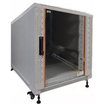 IT-BUDGET Rack server 19 pollici SRK 12U 600x1000 mm porta frontale in vetro grigio chiaro 90ITB19SRK12610GGN