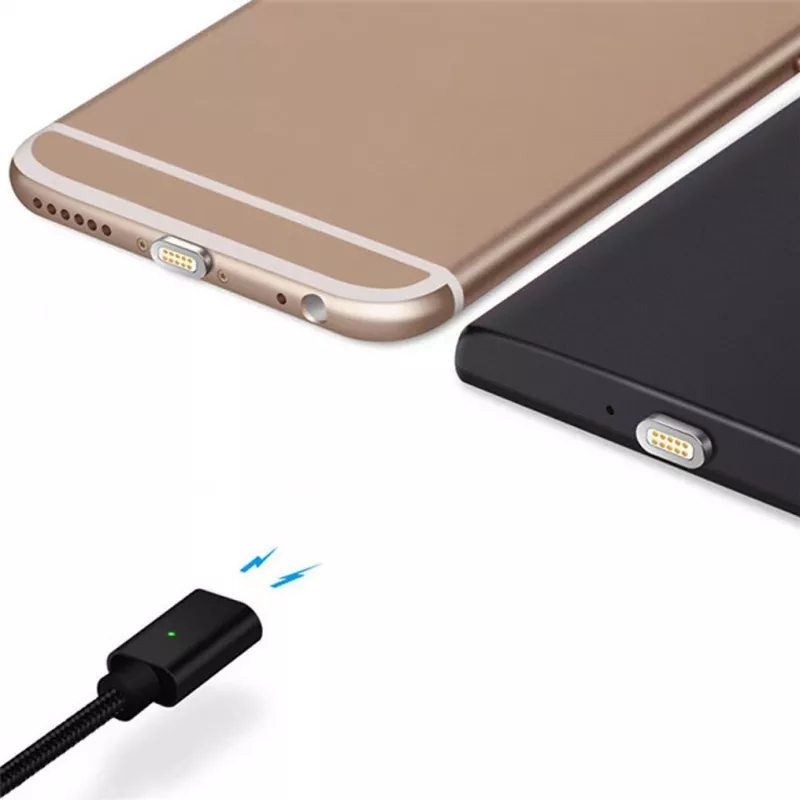 CYOO cavo magnetico USB di ricarica e dati - 2 in 1 Micro USB e Lightning su USB - 1 m - nero