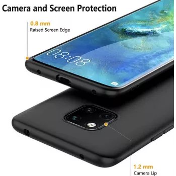 CYOO custodia premium in silicone liquido per Huawei Mate 20 - nero
