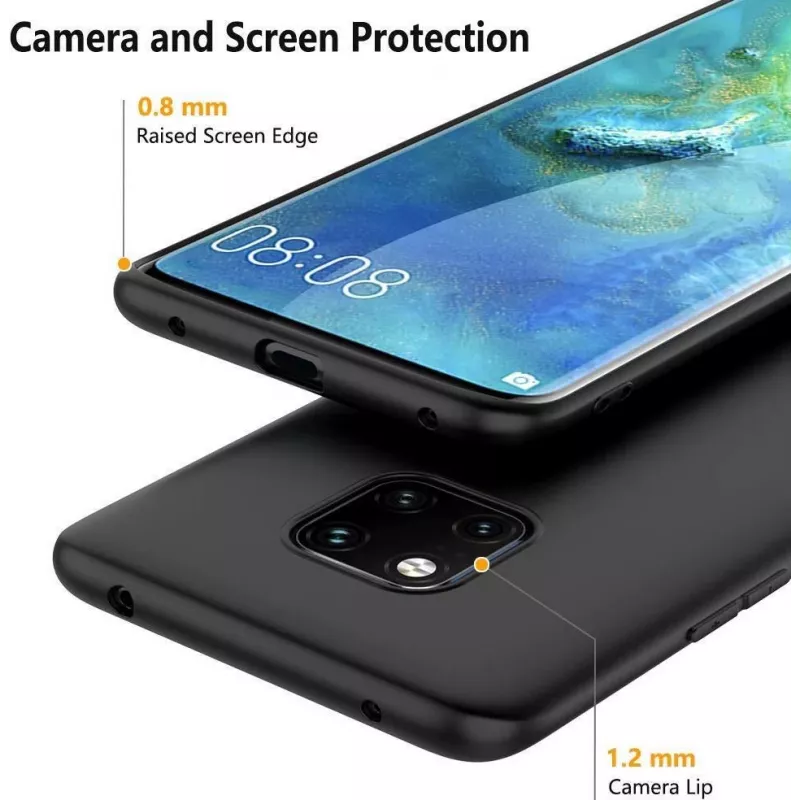 CYOO custodia premium in silicone liquido per Huawei Mate 20 - nero