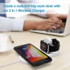CYOO base di ricarica wireless 2-in-1, standard Qi, nero